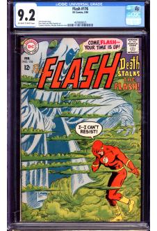 FLASH #176 CGC 9.2 OW/WH PAGES front cover