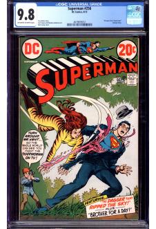 SUPERMAN #256 CGC 9.8 OW/WH PAGES front cover