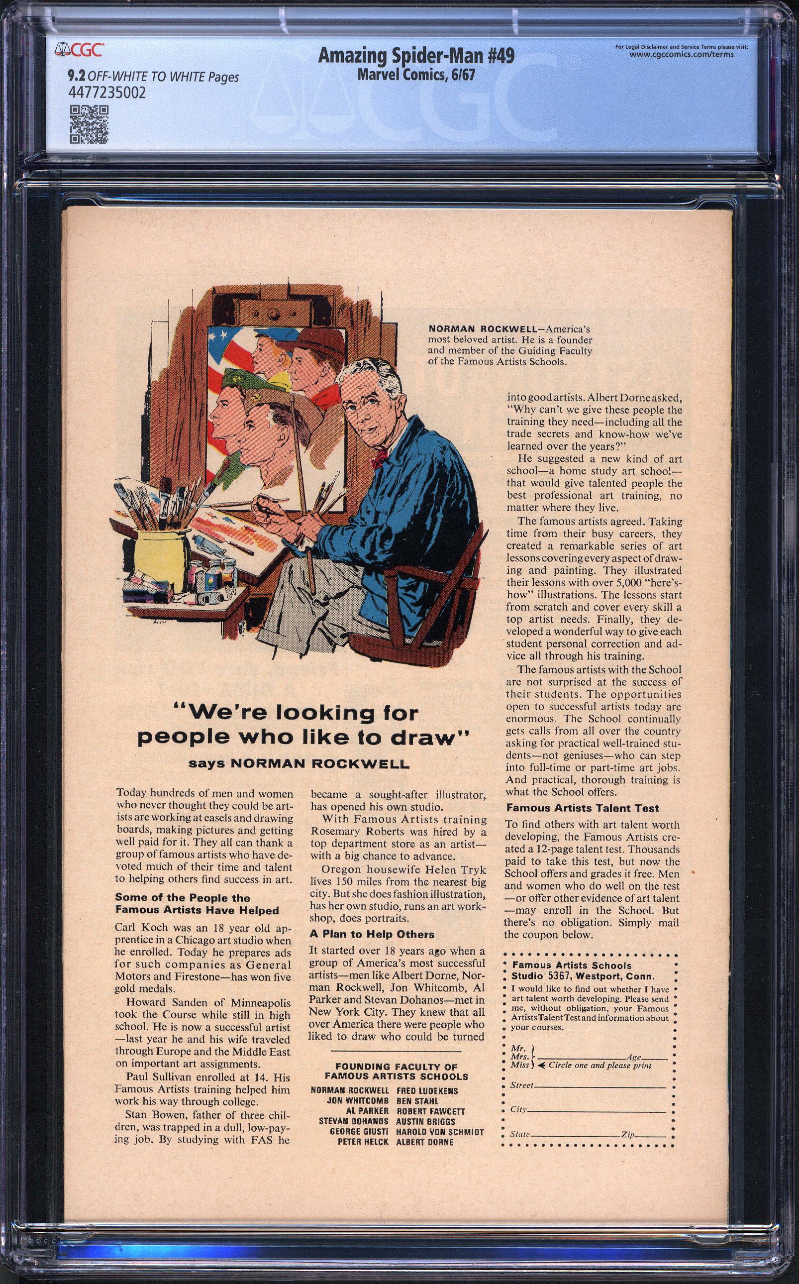 AMAZING SPIDER-MAN Back Cover