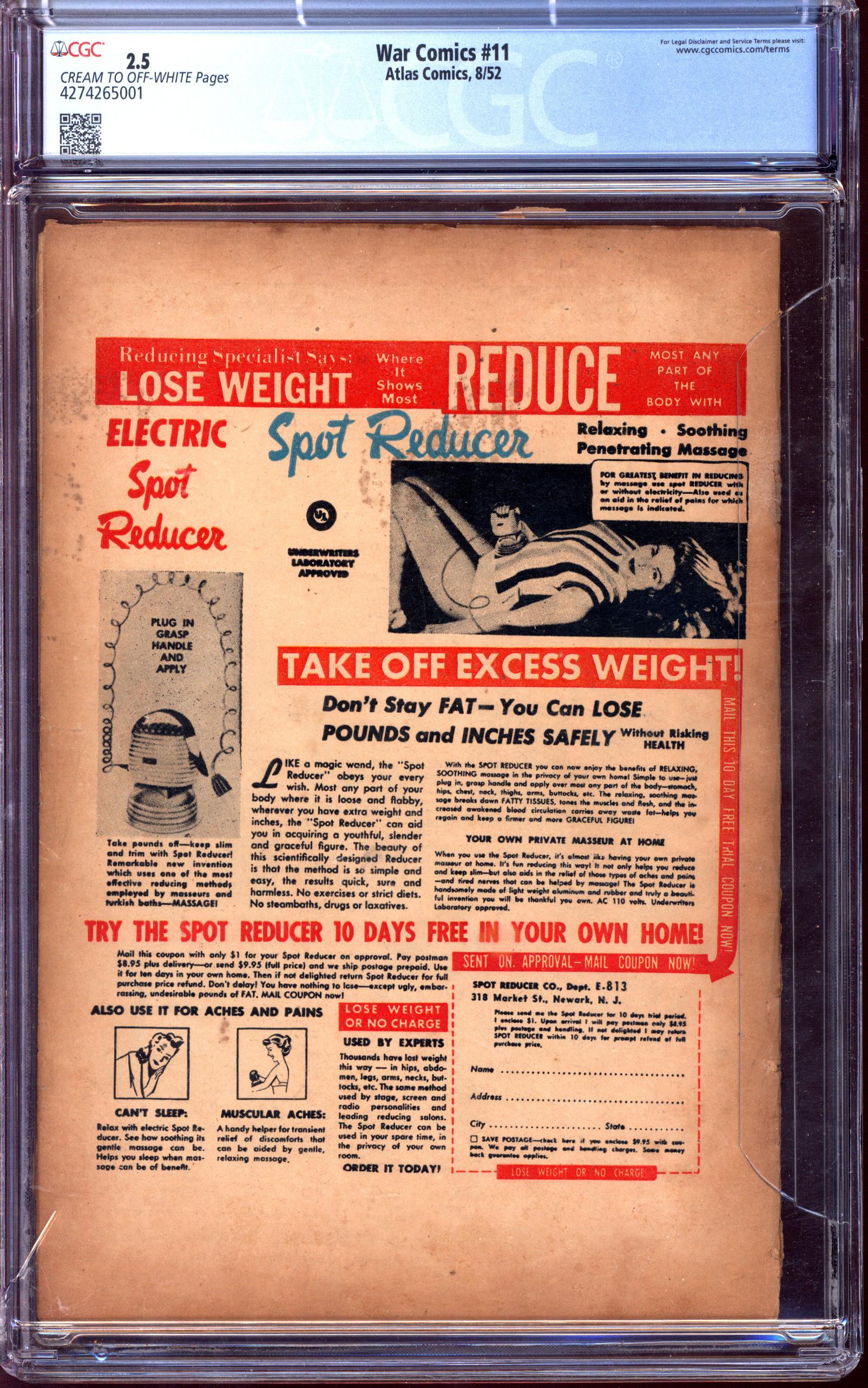 WAR COMICS Back Cover
