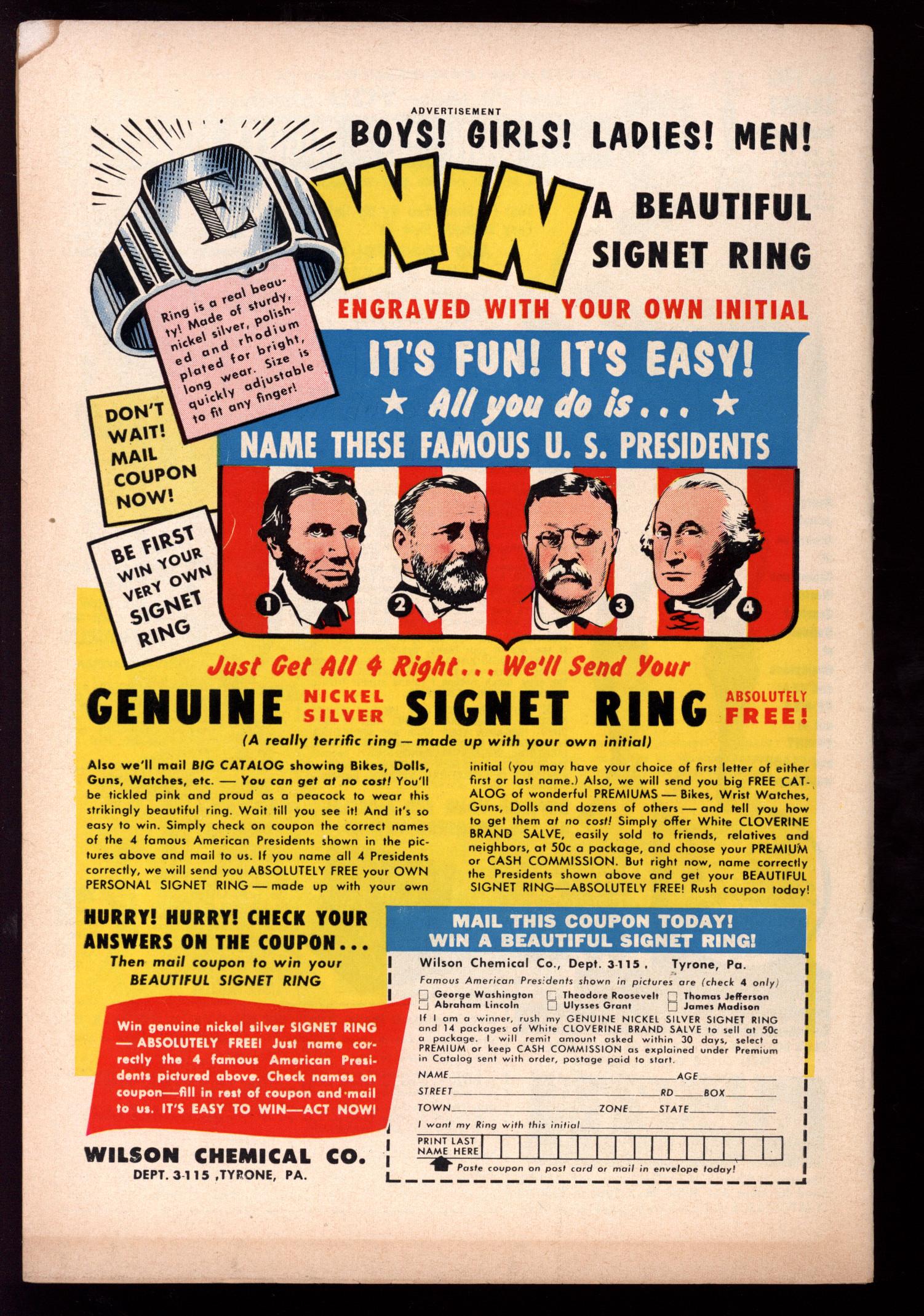 SUPERMAN'S PAL JIMMY OLSEN Back Cover