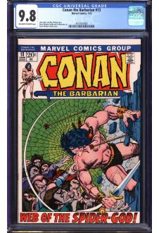 CONAN THE BARBARIAN #13 CGC 9.8 OW/WH PAGES front cover