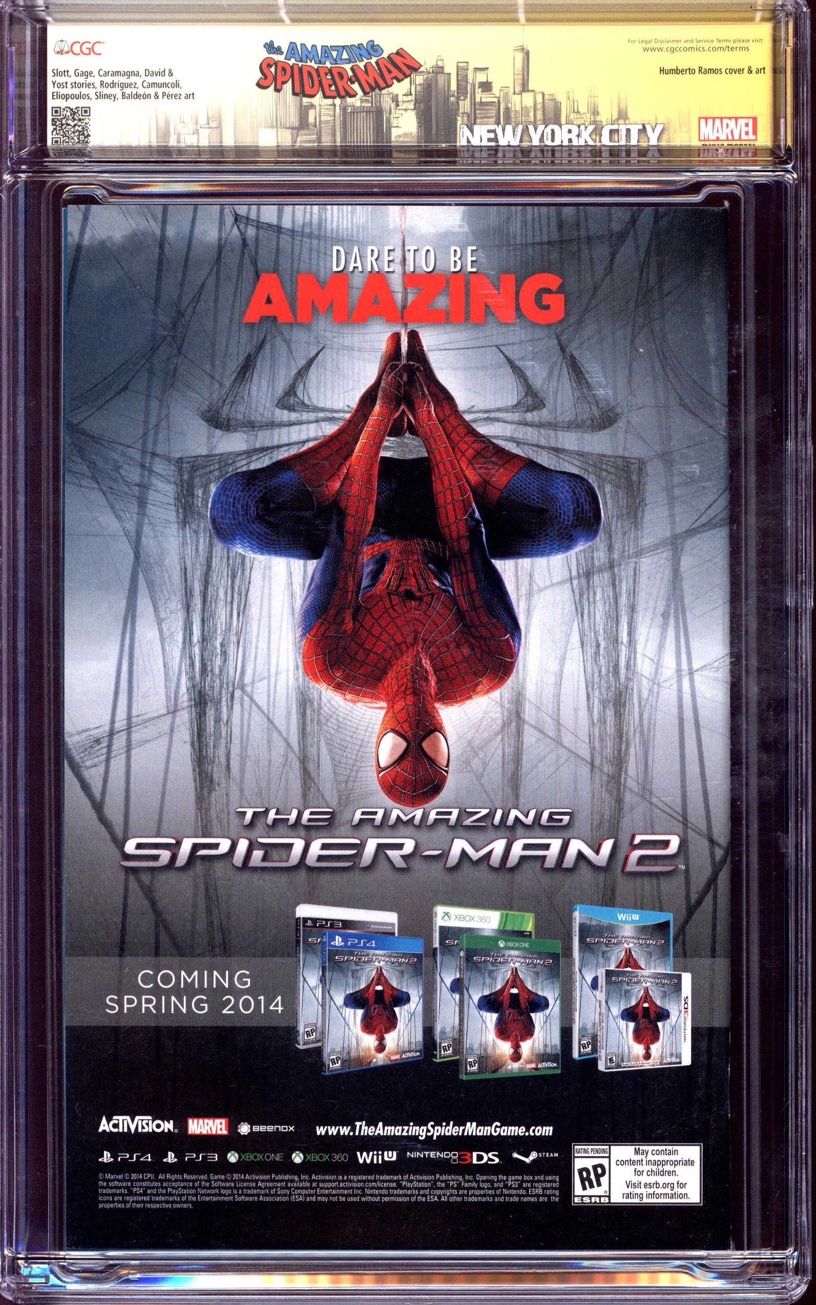 AMAZING SPIDER-MAN Back Cover