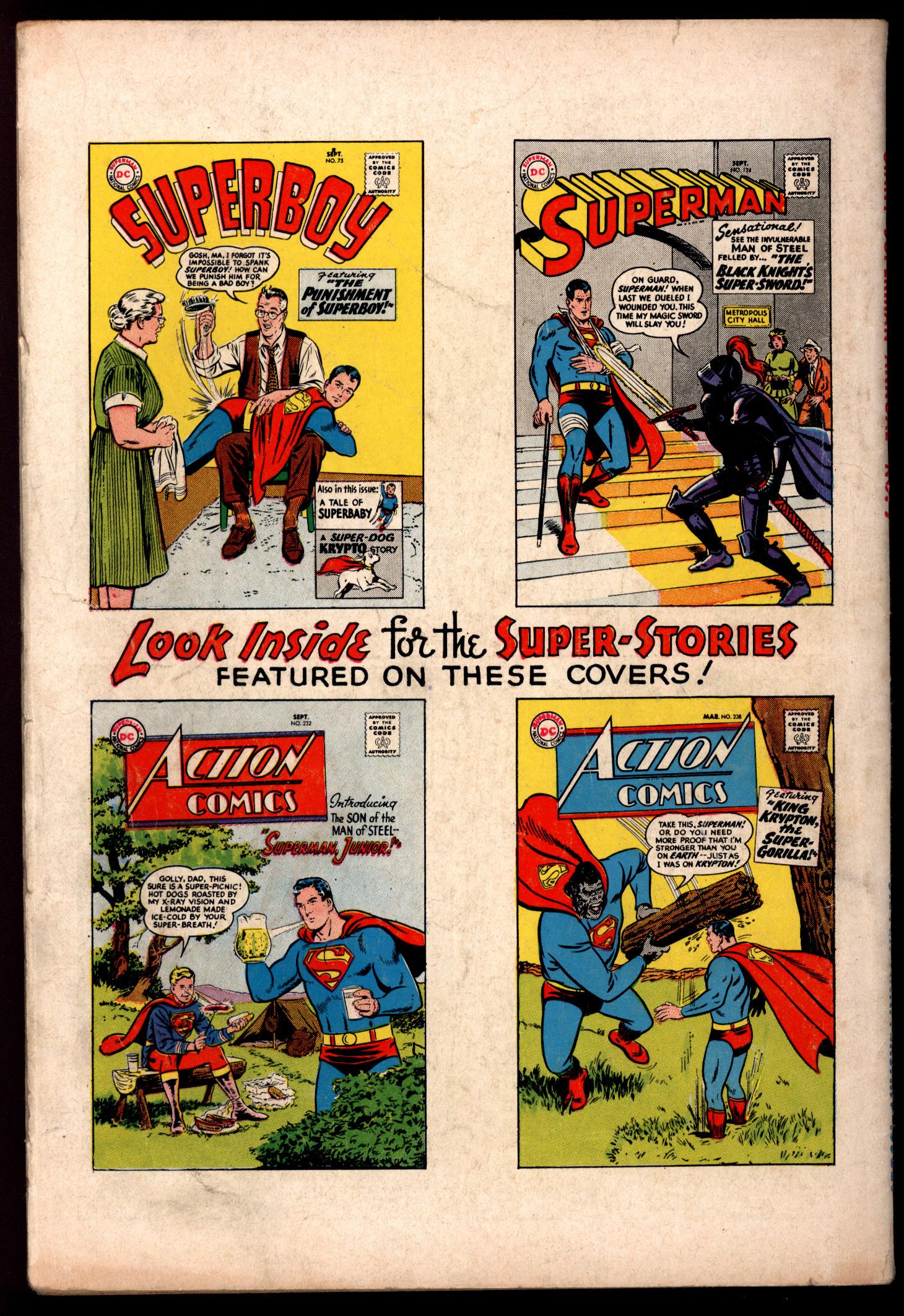 SUPERMAN ANNUAL Back Cover