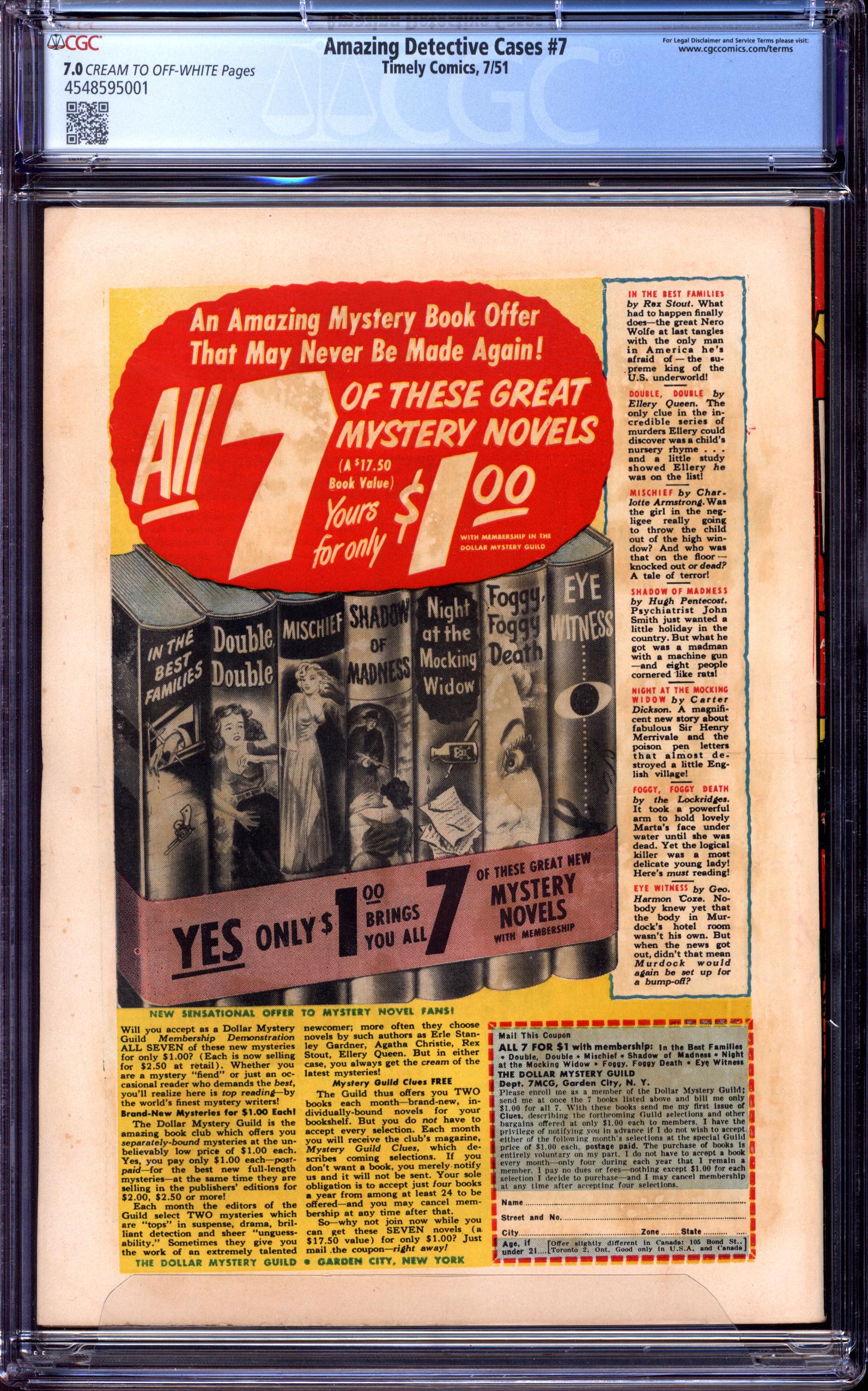 AMAZING DETECTIVE CASES Back Cover
