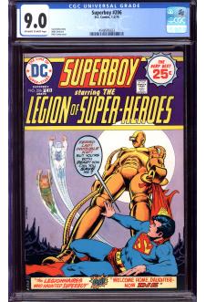 SUPERBOY #206 CGC 9.0 OW/WH PAGES front cover