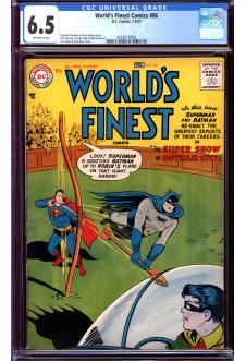 WORLD'S FINEST COMICS #86 CGC 6.5 OW PAGES front cover