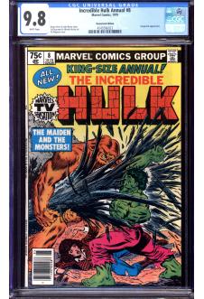 INCREDIBLE HULK ANNUAL #8 CGC 9.8 WHITE PAGES front cover