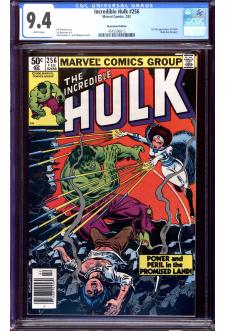 INCREDIBLE HULK #256 CGC 9.4 WHITE PAGES front cover