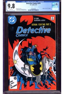 DETECTIVE COMICS #576 CGC 9.8 WHITE PAGES front cover