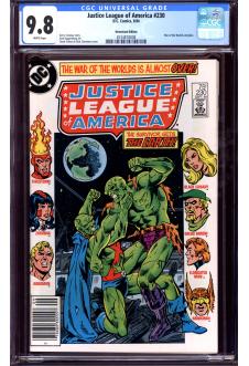 JUSTICE LEAGUE OF AMERICA #230 CGC 9.8 WHITE PAGES front cover