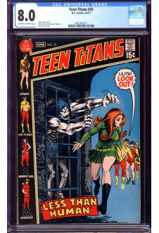 TEEN TITANS #33 CGC 8.0 OW/WH PAGES front cover