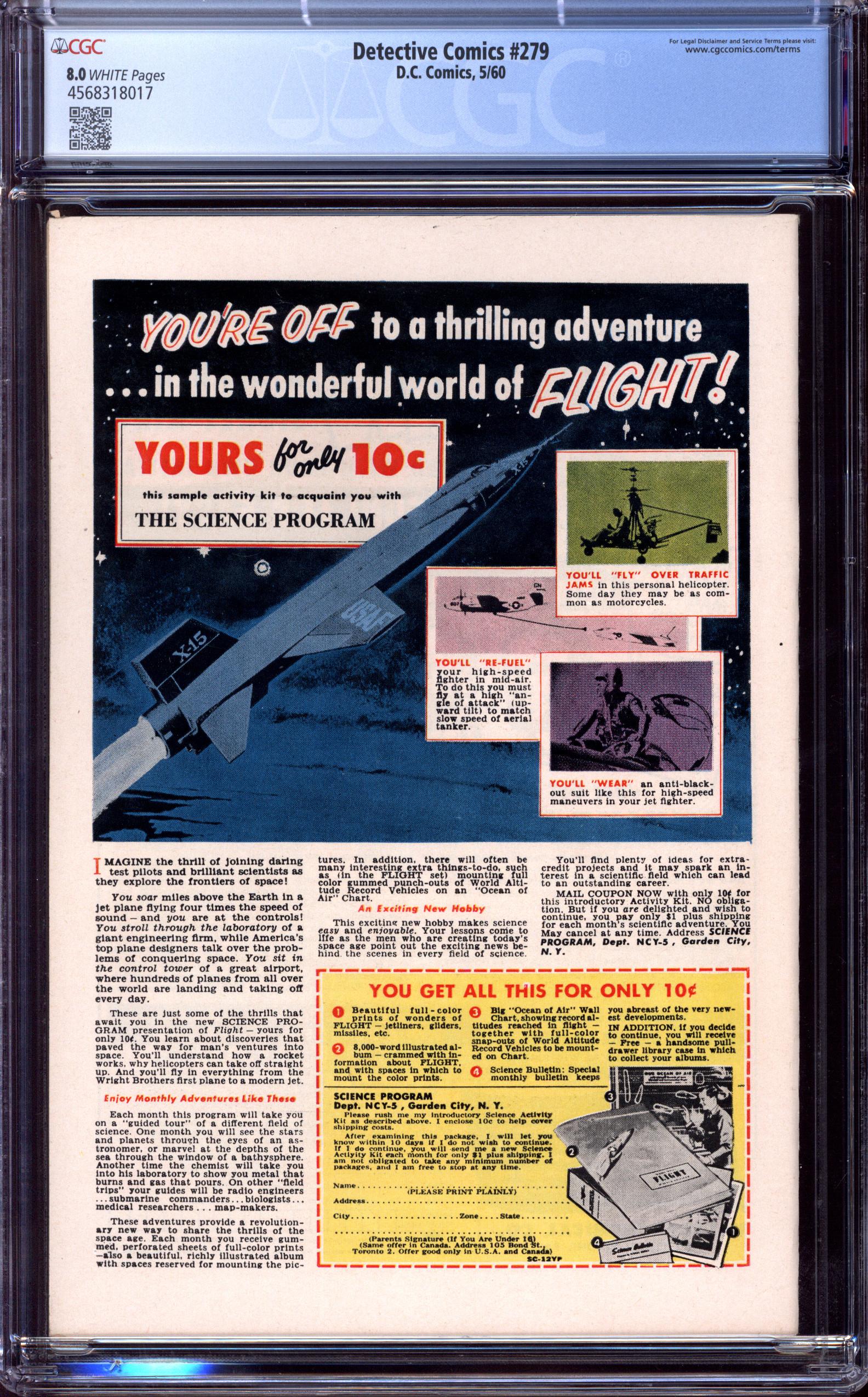 DETECTIVE COMICS Back Cover
