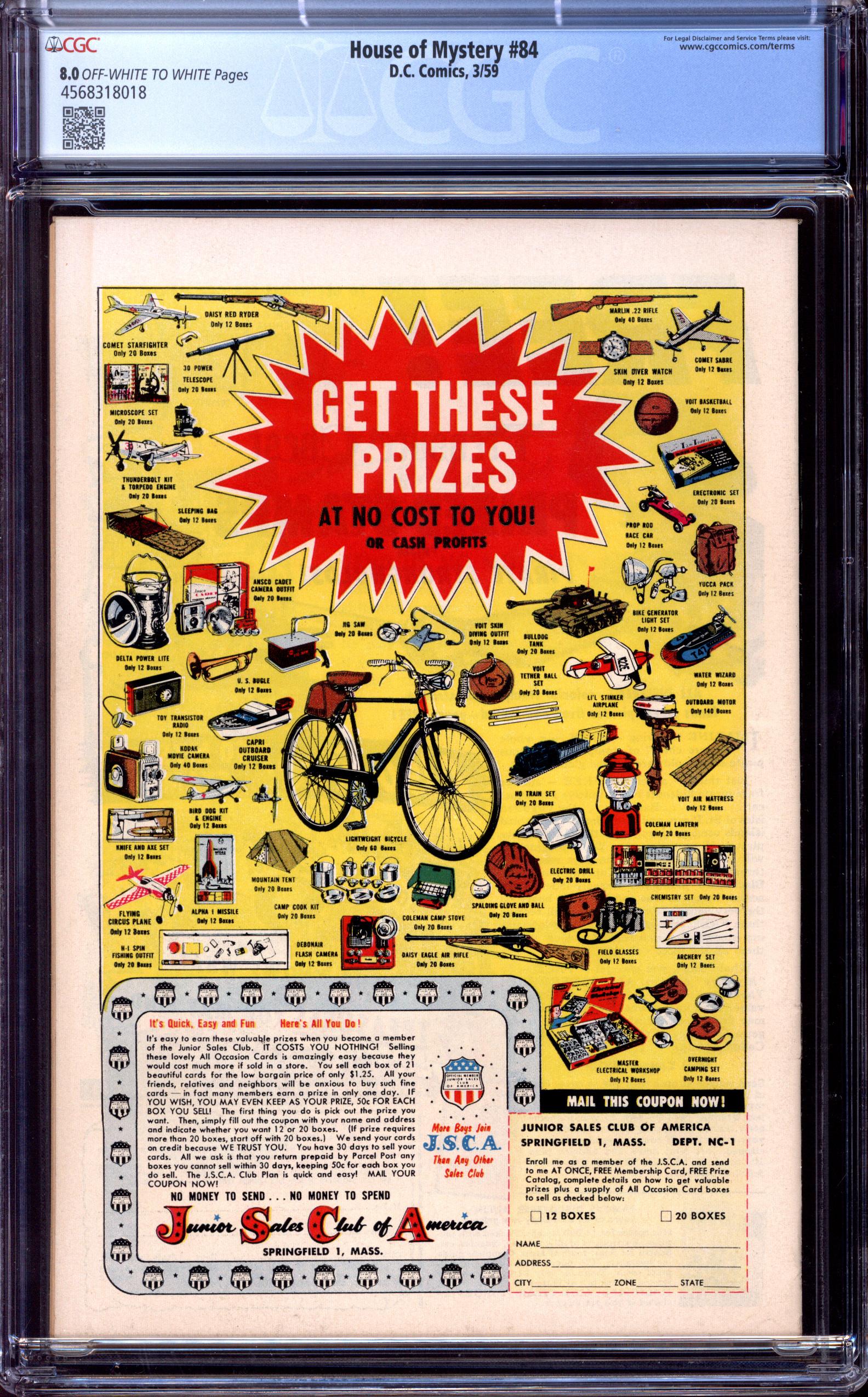 HOUSE OF MYSTERY Back Cover