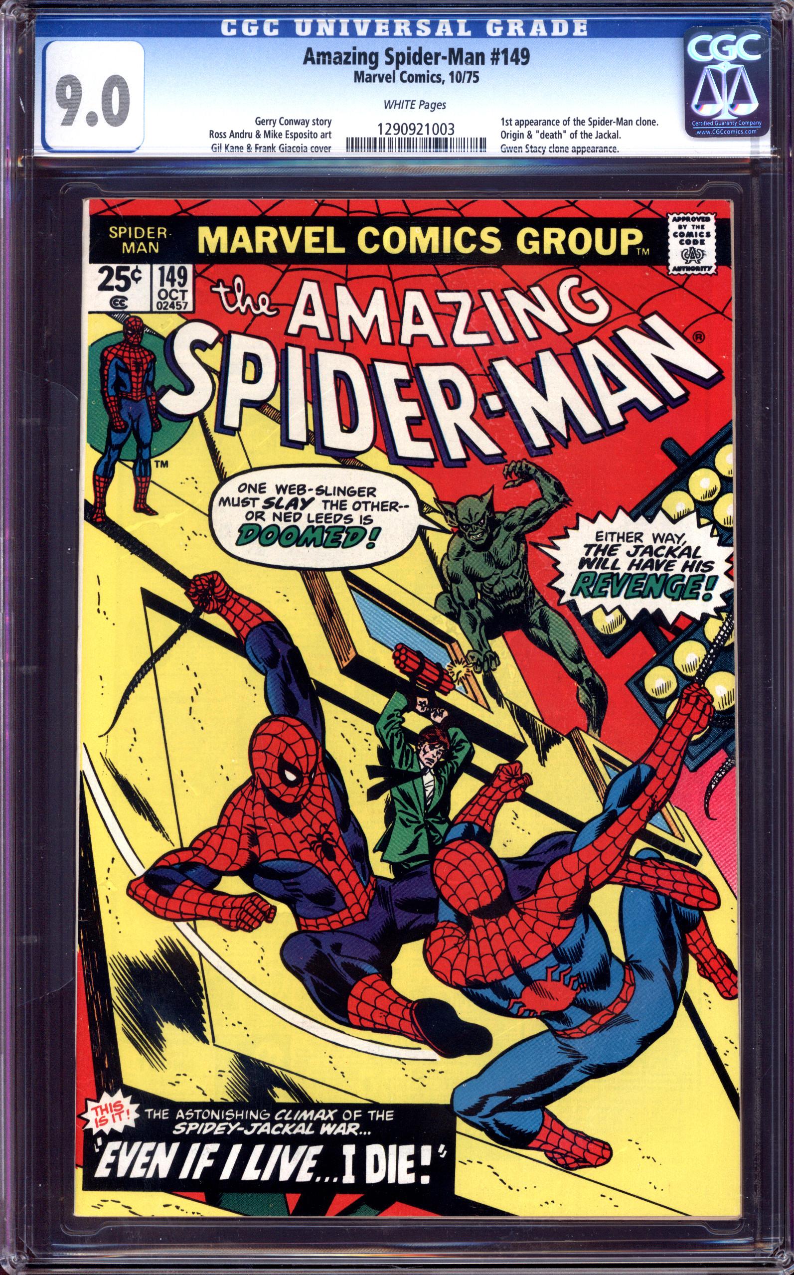 AMAZING SPIDER-MAN #149 CGC 9.0 WHITE PAGES | Reece