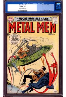 METAL MEN #3 CGC 9.0 CR/OW PAGES front cover