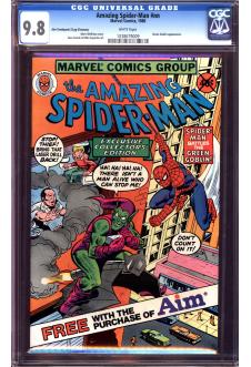 AMAZING SPIDER-MAN #NN CGC 9.8 WHITE PAGES AIM TOOTHPASTE front cover