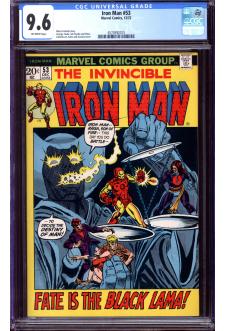 IRON MAN #53 CGC 9.6 OW PAGES front cover