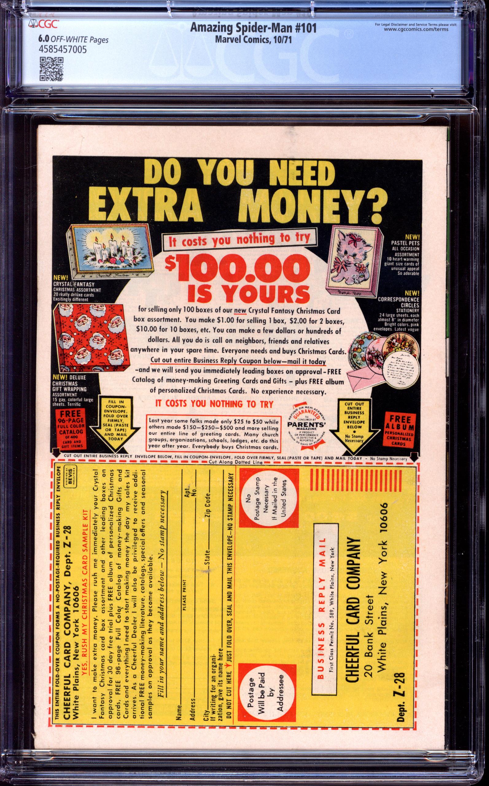 AMAZING SPIDER-MAN Back Cover