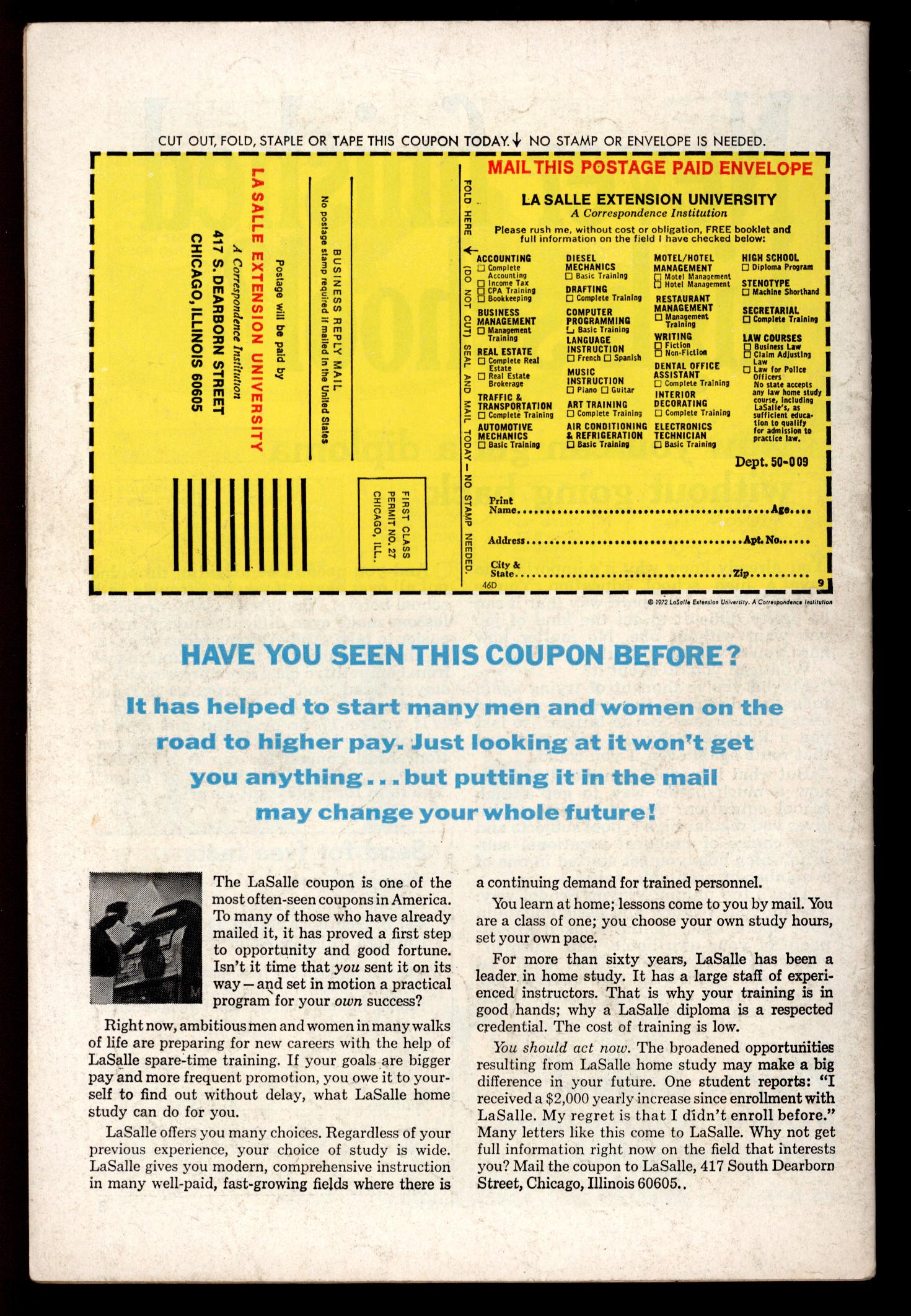 X-MEN Back Cover