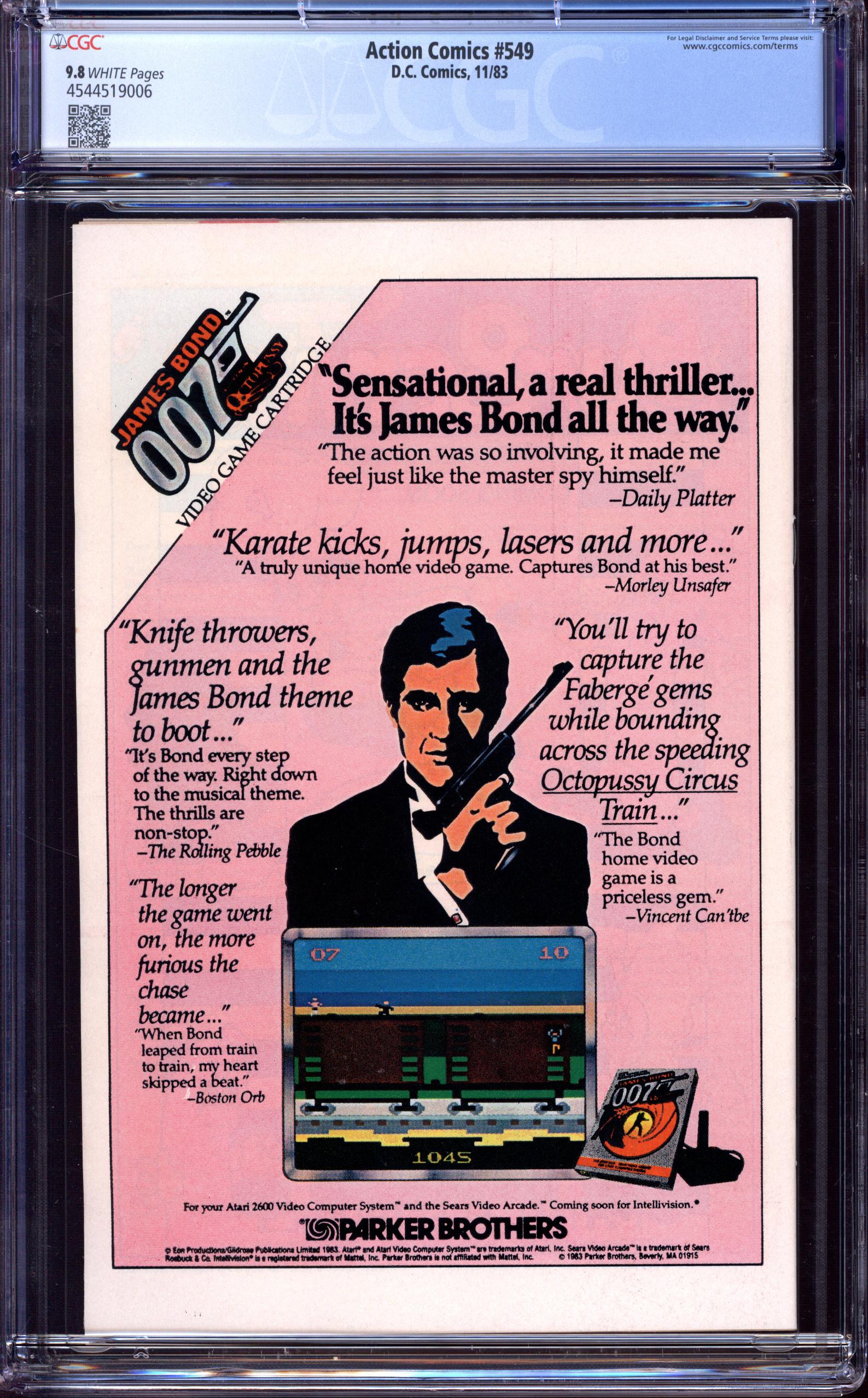 ACTION COMICS Back Cover