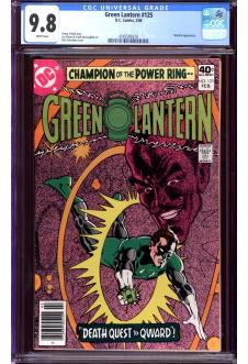 GREEN LANTERN #125 CGC 9.8 WHITE PAGES front cover