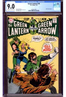 GREEN LANTERN #78 CGC 9.0 CR/OW PAGES front cover