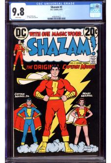 SHAZAM #3 CGC 9.8 WHITE PAGES front cover