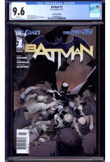 BATMAN #1 CGC 9.6 WHITE PAGES front cover