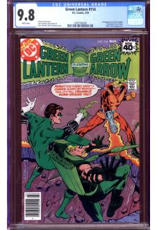 GREEN LANTERN #114 CGC 9.8 WHITE PAGES front cover