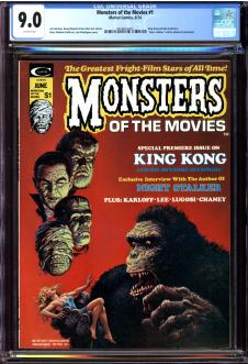 MONSTERS OF THE MOVIES #1 CGC 9.0 OW PAGES front cover