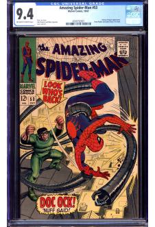 AMAZING SPIDER-MAN #53 CGC 9.4 OW/WH PAGES front cover