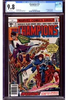 CHAMPIONS #14 CGC 9.8 WHITE PAGES front cover