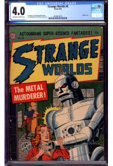 STRANGE WORLDS #8 CGC 4.0 OW/WH PAGES front cover