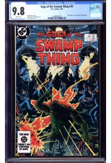 SAGA OF THE SWAMP THING #20 CGC 9.8 WHITE PAGES front cover