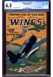 WINGS COMICS #46 CGC 6.5 OW/WH PAGES front cover