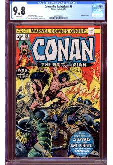 CONAN THE BARBARIAN #59 CGC 9.8 WHITE PAGES front cover