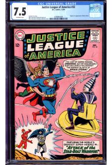 JUSTICE LEAGUE OF AMERICA #32 CGC 7.5 OW PAGES front cover