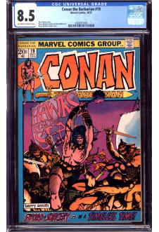 CONAN THE BARBARIAN #19 CGC 8.5 OW/WH PAGES front cover