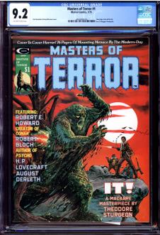 MASTERS OF TERROR #1 CGC 9.2 OW/WH PAGES front cover