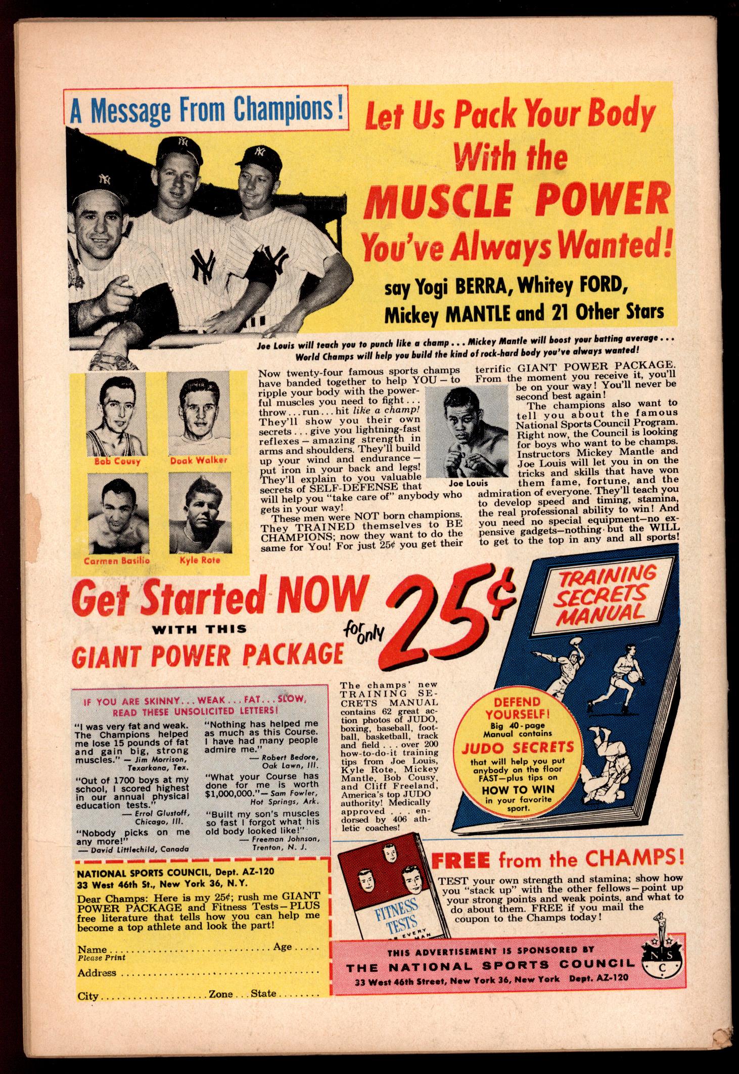 JUSTICE LEAGUE OF AMERICA Back Cover