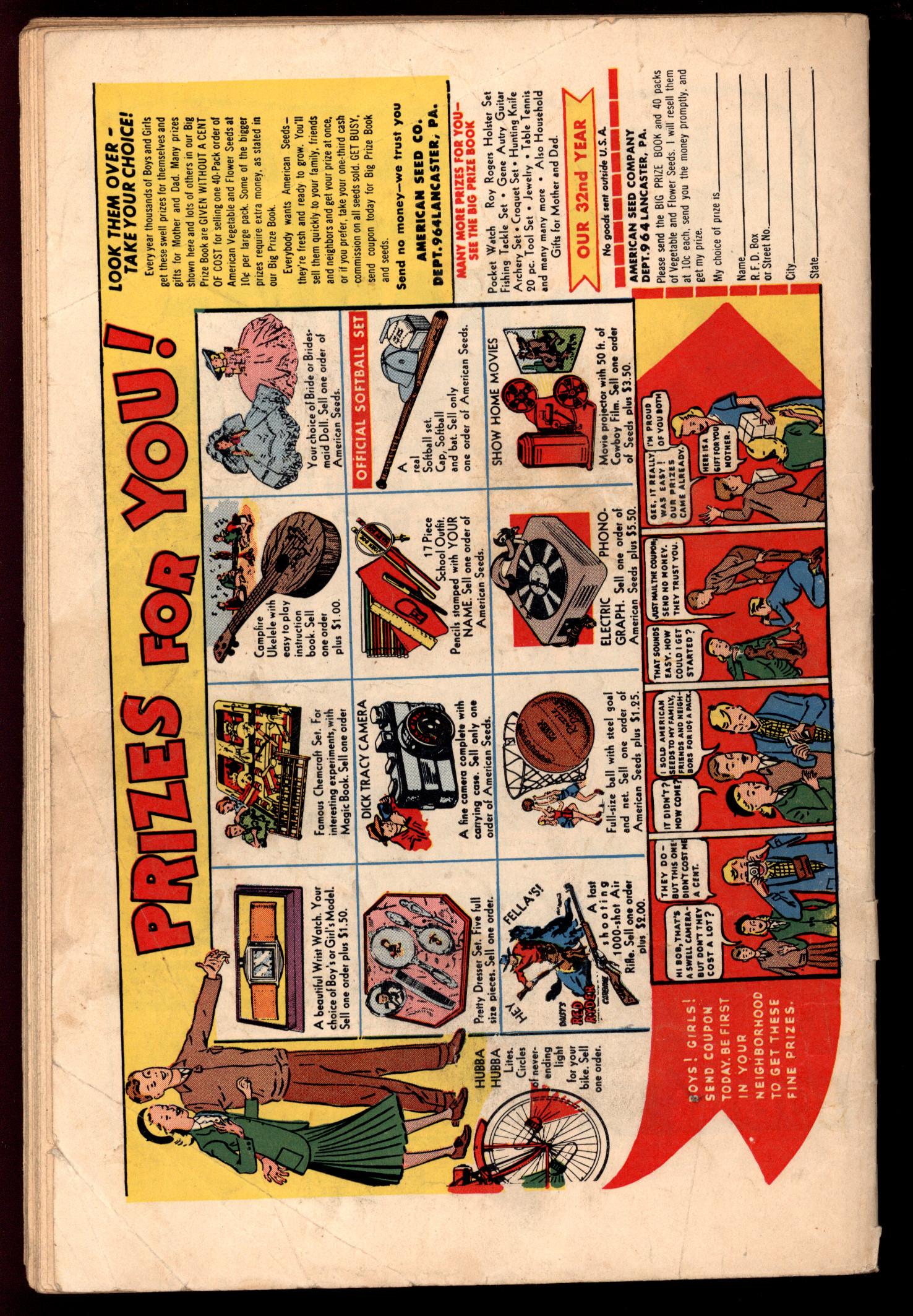 AL CAPP'S SHMOO COMICS Back Cover