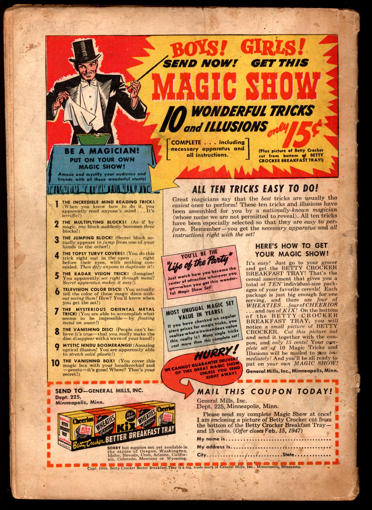 CAPTAIN MARVEL JR. Back Cover