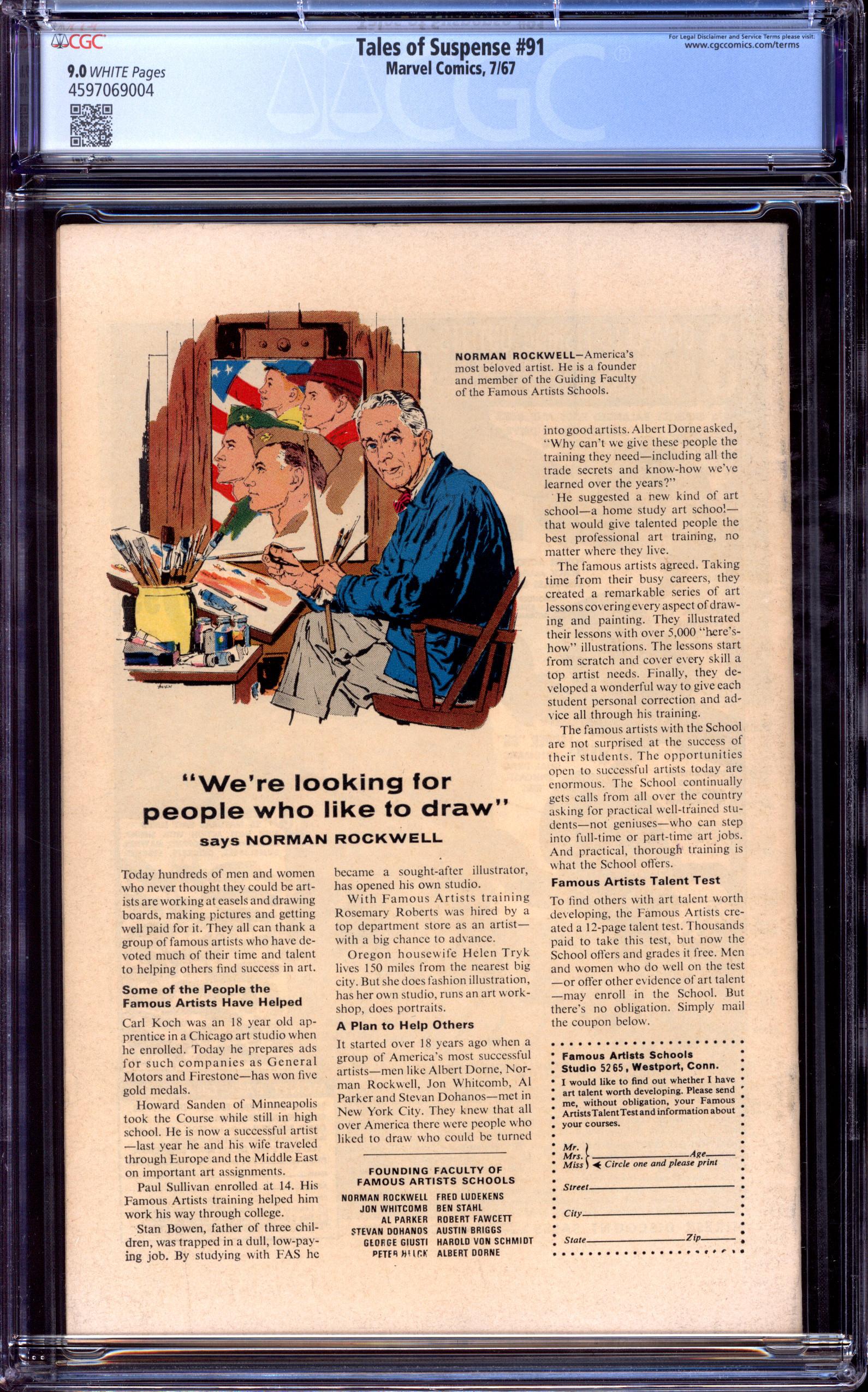 TALES OF SUSPENSE Back Cover