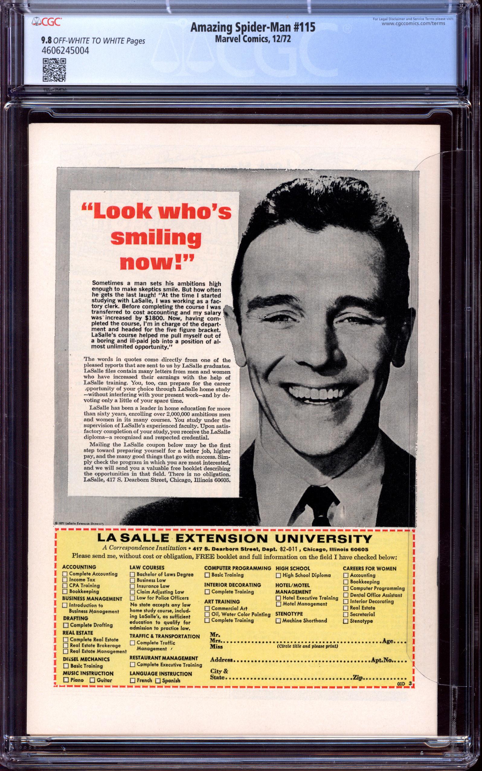 AMAZING SPIDER-MAN Back Cover
