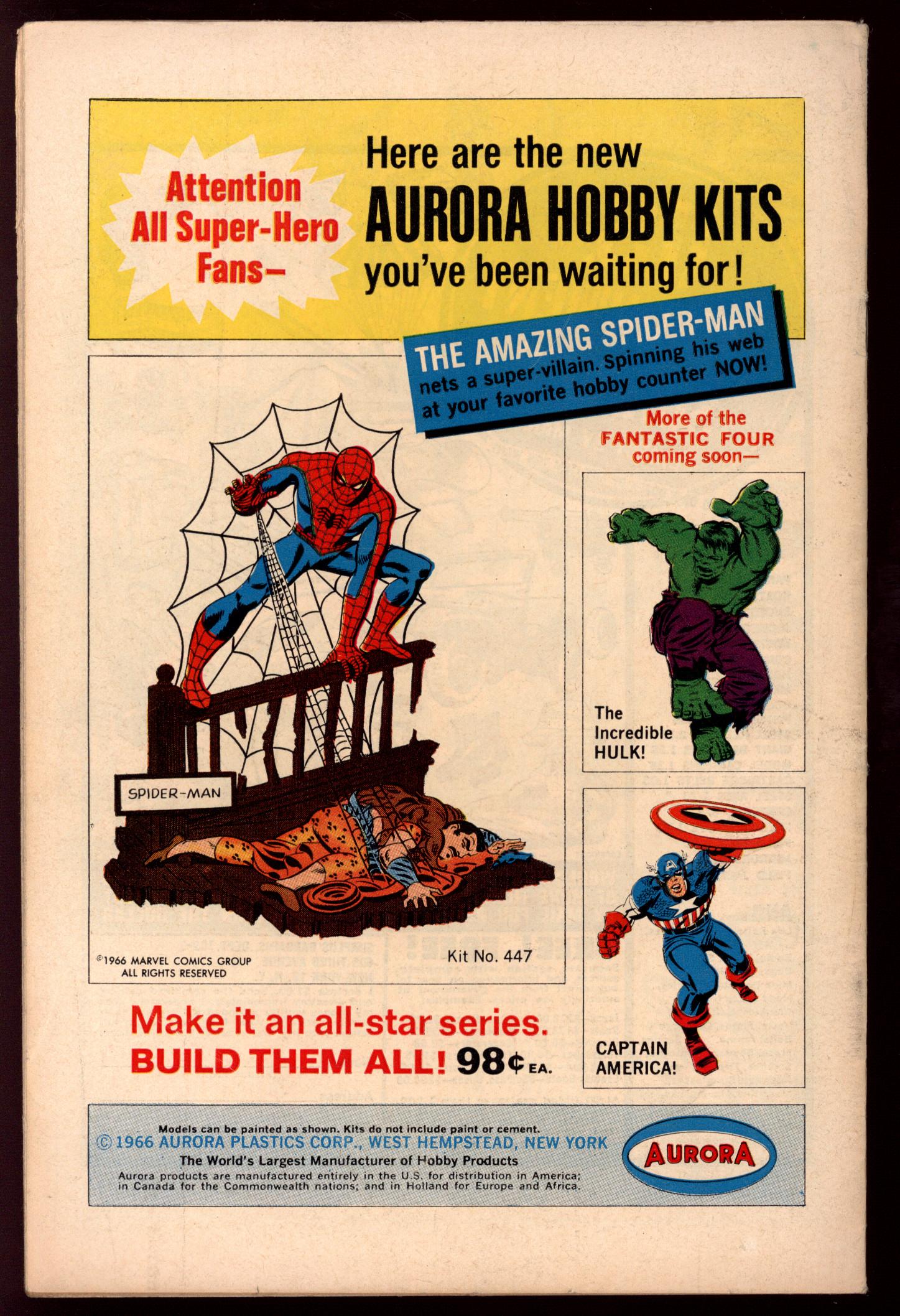 FANTASTIC FOUR Back Cover