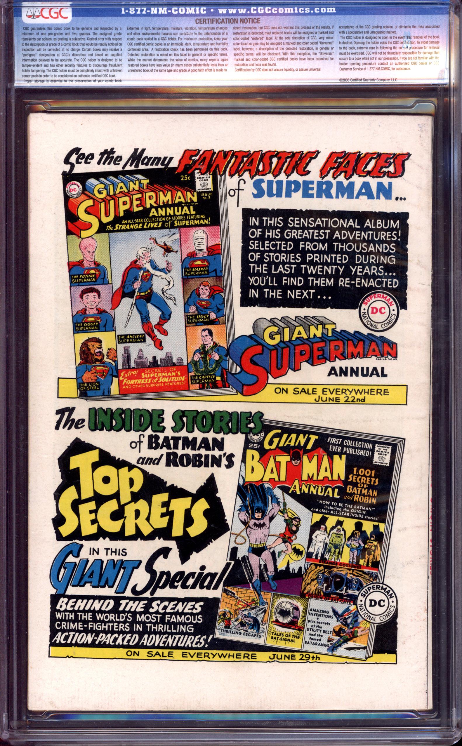 SECRET ORIGINS Back Cover