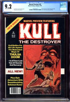 MARVEL PREVIEW #19 CGC 9.2 OW/WH PAGES front cover