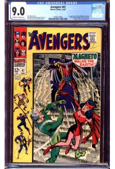 AVENGERS #47 CGC 9.0 OW/WH PAGES front cover