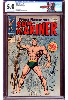SUB-MARINER #1 CGC 5.0 OW/WH PAGES front cover